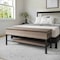 Flash Furniture Entryway Storage Bench with Lower Shelf Perfect for Entryway, Mudroom, or Bedroom in Gray Wash ZG-075-GY-GG - alternate 2